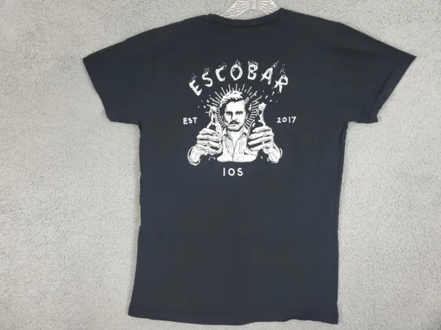 Pablo Escobar Short Sleeve T Shirt Adult Size Medium Two Sided Made Greece