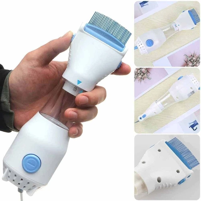 Electric Vacuum Head Lice Nit Comb Brush Pet Dog Flea Filter Remover Treatment /