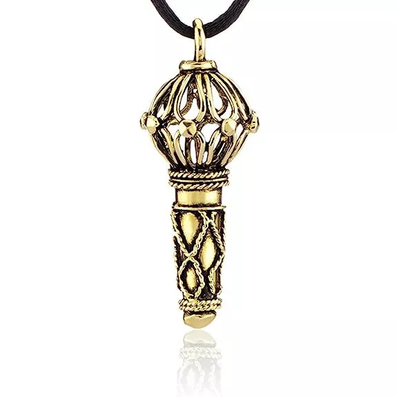 Indian Traditional Stainless Steel Gold Plated Sri Yantra Pendant For  Unisex