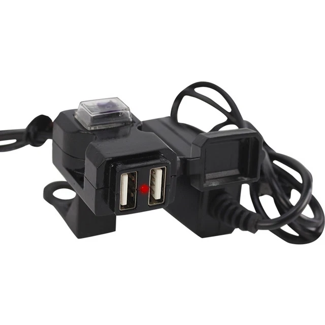 New Motorcycle Electronics Accessories Handlebar Charger Power Adapter Plastic