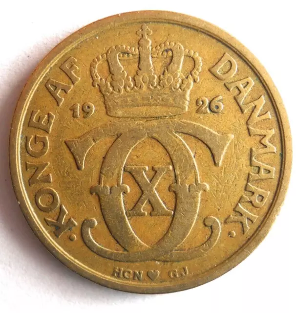 1926 DENMARK KRONE - Excellent Coin - FREE SHIP - Vintage Bin #25