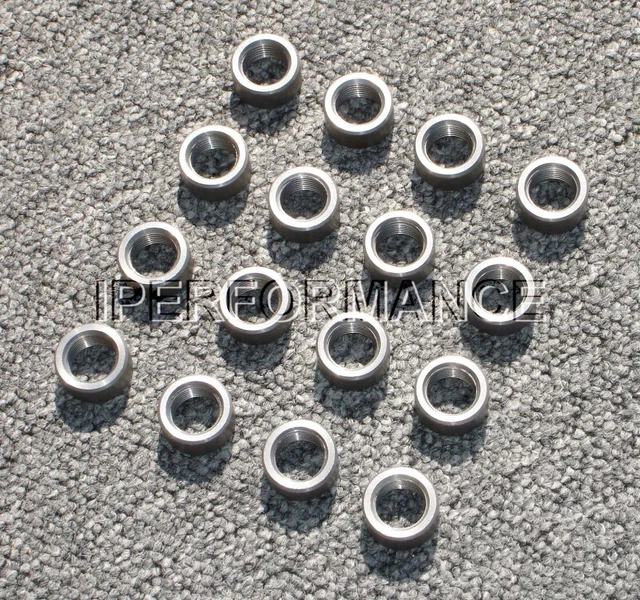 16 pack O2 Sensor Bungs (Steel), M18 x 1.5 Thread, Weld On, Oxygen Sensor Bung