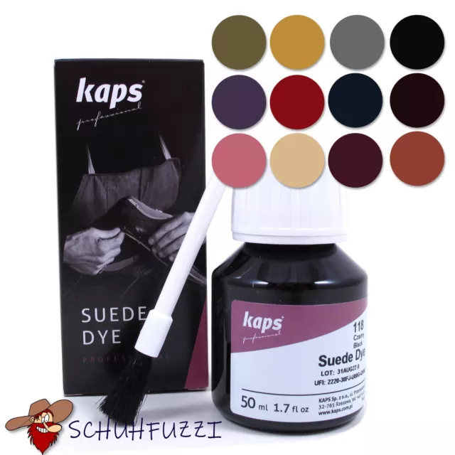 Wildlederfarbe +12 Farben+ Farbe für Rauleder & Wildleder Schuhe kaps SUEDE DYE