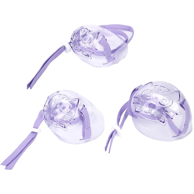 3pcs Cat Dog Muzzle AntiBite Cat Mouth Cover Breathable Transparent Cat Dog Chp