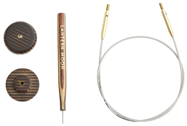 Cables fijos linterna luna 22"" (32"" con puntas) - acero inoxidable con chapado en oro
