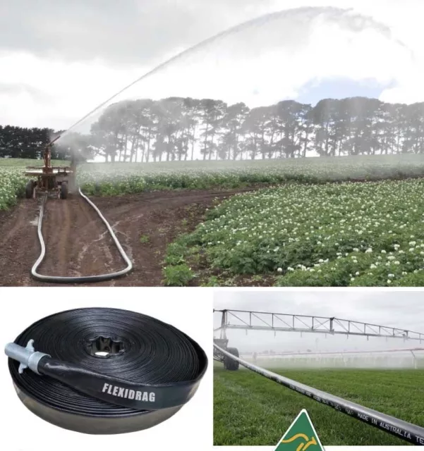 Flexidrag Premium High Pressure Layflat Hose, Travelling Irrigation Hose,20-250m