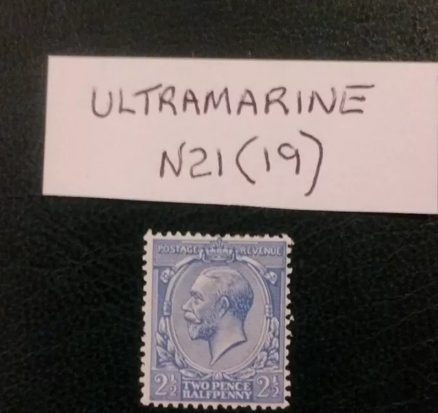 GB GEORGE V 21/2d SPEC. N21(19) ULTRAMARINE FINE VERY  MOUNTED MINT.