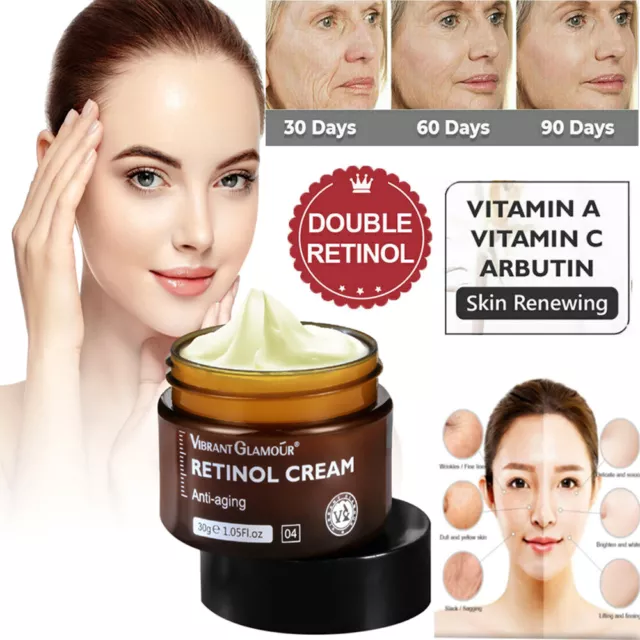 Organic Retinol/Hyaluronic Acid/Vitamin C Collagen Eye Face Cream Anti Aging 🎉