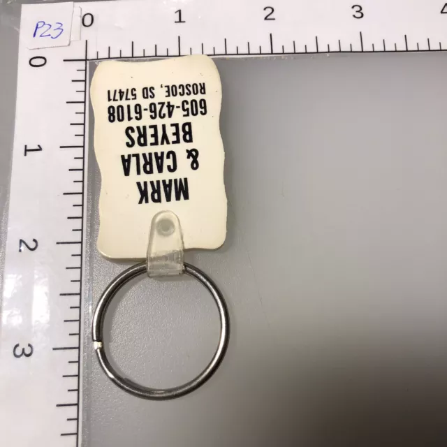 Roscoe SD Beyers Cargill Hybrid Seeds Ag Farm South Dakota Vintage Keychain 2