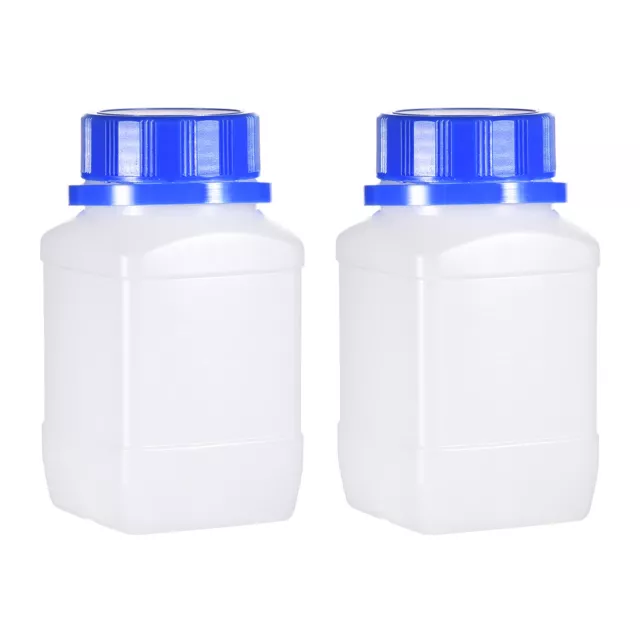 250ml Boca Ancha Muestra Sellado Almacenamiento Botellas,Azul 2pz