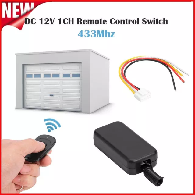 433 MHz DC 5V-12V Wireless Remote Control Switch 1 Channel Relay Receiver