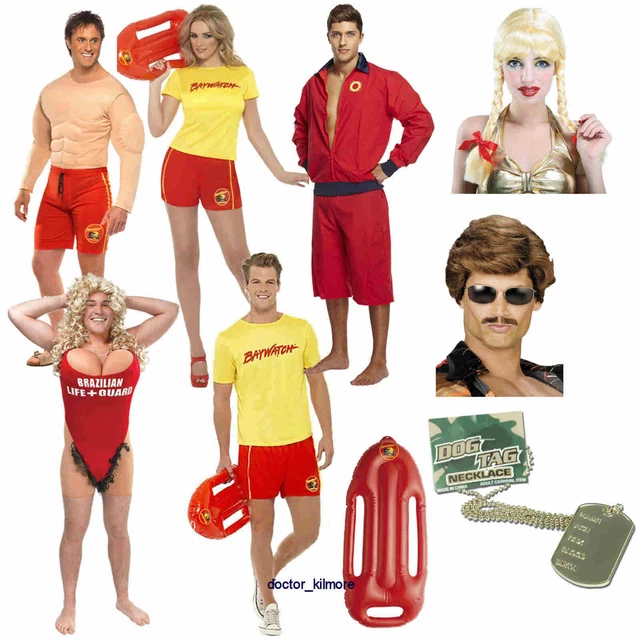 BAYWATCH MENS LADIES Girls 90s Lifeguard Fancy Dress Anita Waxin Float Wig  Can 14.74 - PicClick UK