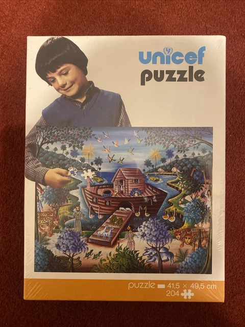 VINTAGE UNICEF JIGSAW 204 Piece Jigsaw Puzzle Noah