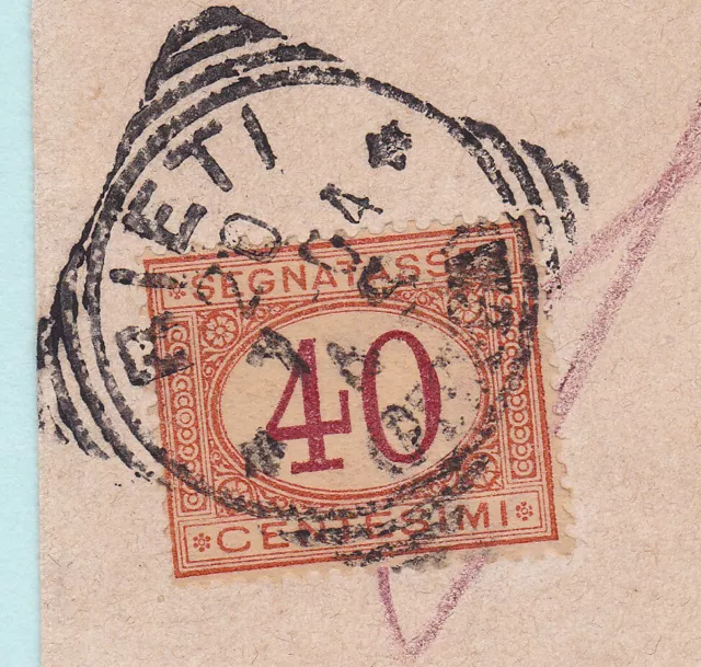 lotto segnatasse 1890 Regno: 5c su framm. con varietà +cartolina e lett tassate 3