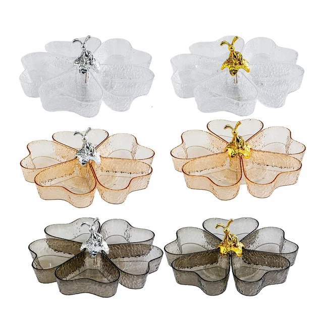 OULIGET Plateaux De Service à 3 étages En Plastique Blanc