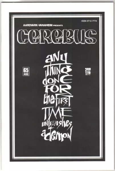 Cerebus the Aardvark Comic Book #65 AV 1984 VERY HIGH GRADE UNREAD NEW