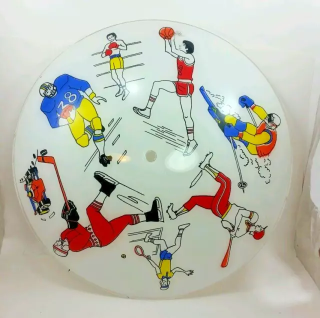 Glass Light Shade Cover Baseball Basketball Hockey Skiing Tennis Boxing Sports