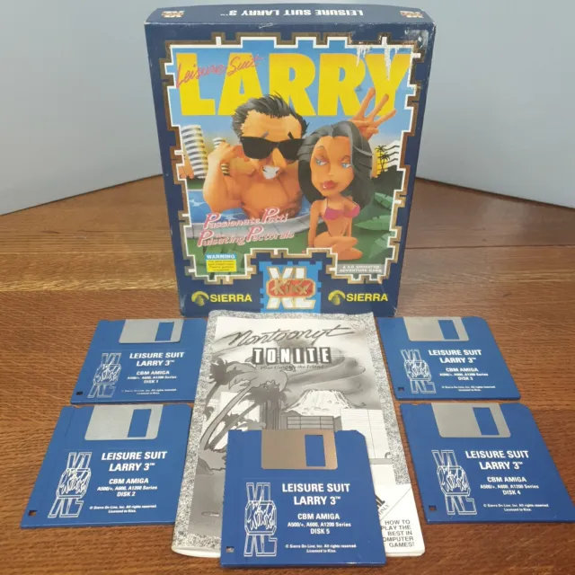 Leisure Suit Larry 3 by Sierra Software For The Commodore Amiga Computer Boxed