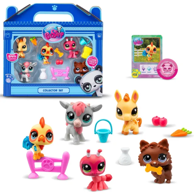 Bandai - Littlest Pet Shop - Collector Set Thème de la Ferme - 5 Animaux et A...