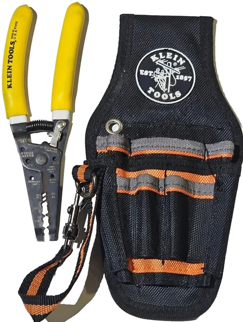 KLEIN TOOLS Pro Electrician Multi Tool Belt Pouch Bag Wire Strippers Cutters LOT KLEIN TOOLS Pro Electrician Multi Tool Belt Pouch Bag Wire Strippers Cutters LOT