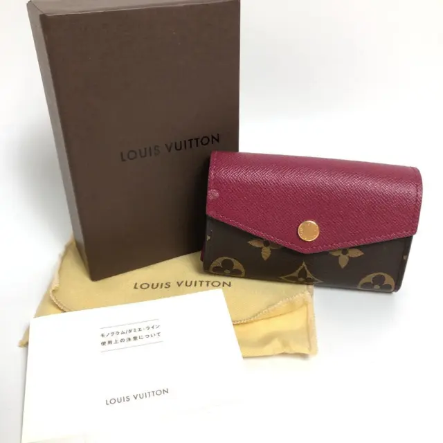 LOUIS VUITTON Porte Cartes Simple Card Holder M61733 Purse Brown Monogram  Box Authentic