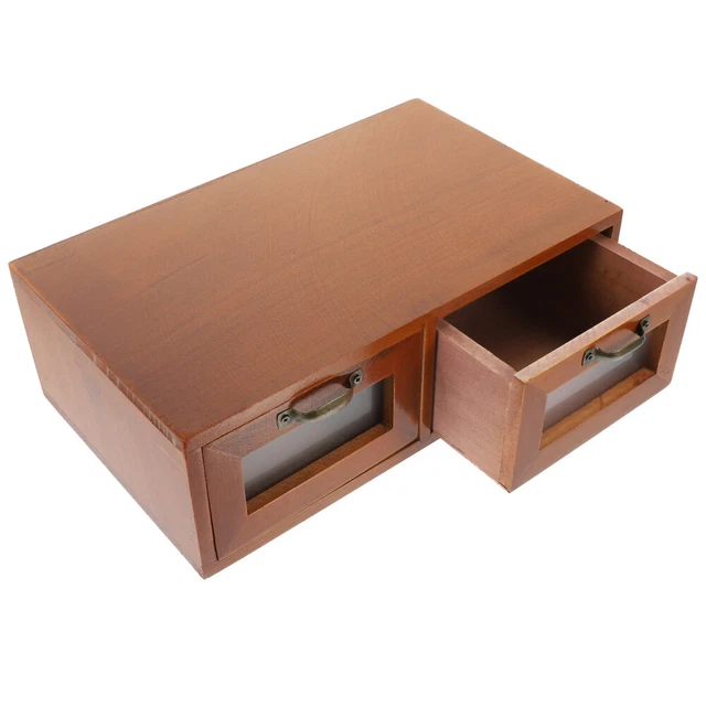 VINTAGE JEWELRY BOX with Drawer Wooden Bedroom Storage Box Home