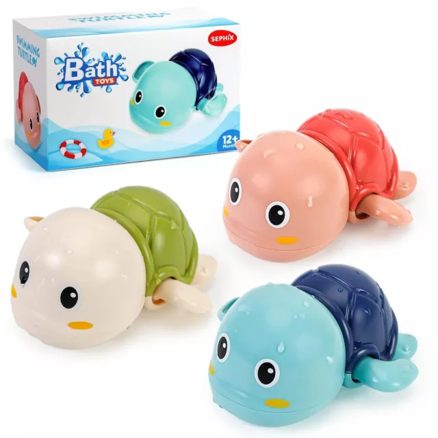 Bath Toys for Toddlers 1-3, Cute Swimming Turtle Bath Toys for 1 2 Year Old B...