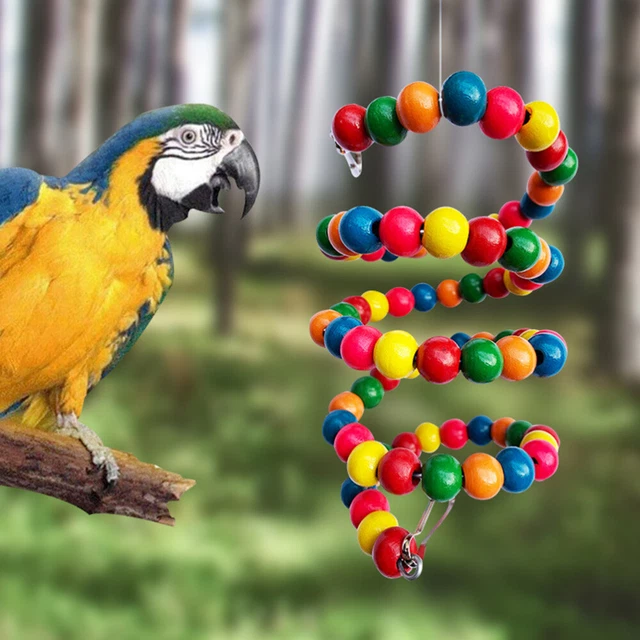 1pc educational toys Vogel Hängen Glocke Sitzstangen Papagei Kauen Spielzeug Vo 8