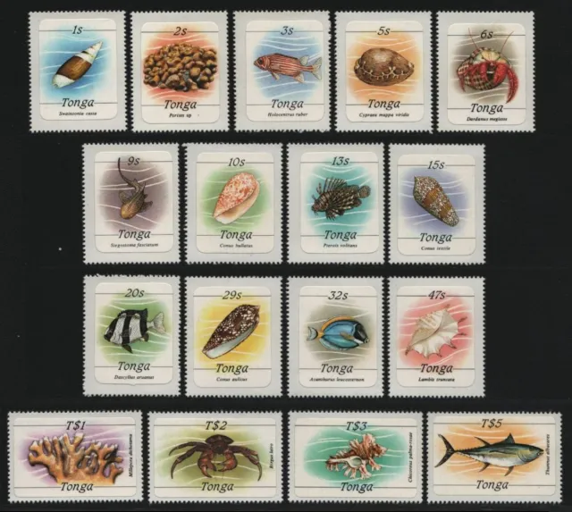 Tonga 1984 - Mi-No. 873-889 B ** - MNH - Marine Life / Marine Life (III)