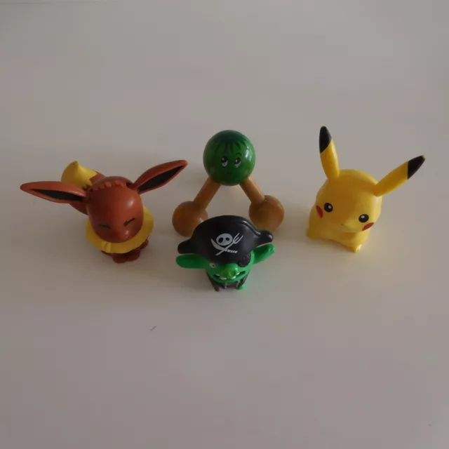 Bündel Von 4 Figuren Pikachu Pokemon Rovio Vintage Sammlung