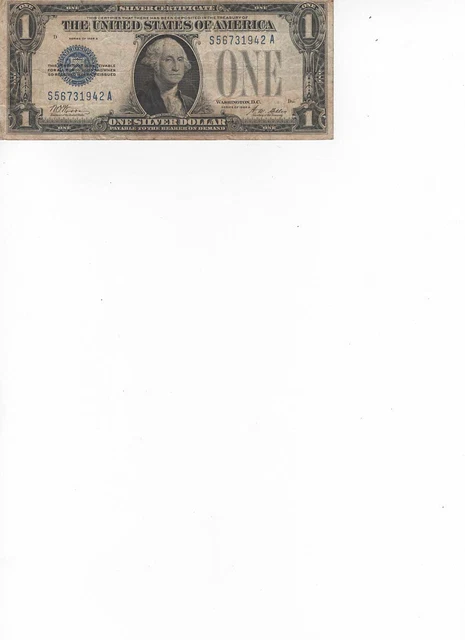 1928 A Silver Certificate $1 Funny Back Note!