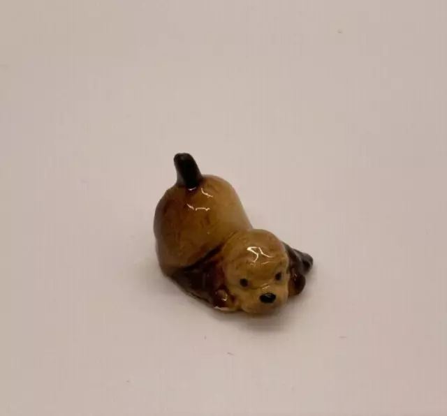 Hagen Renaker Miniature Ceramic Cocker Spaniel Puppy Playing Figurine Tiny