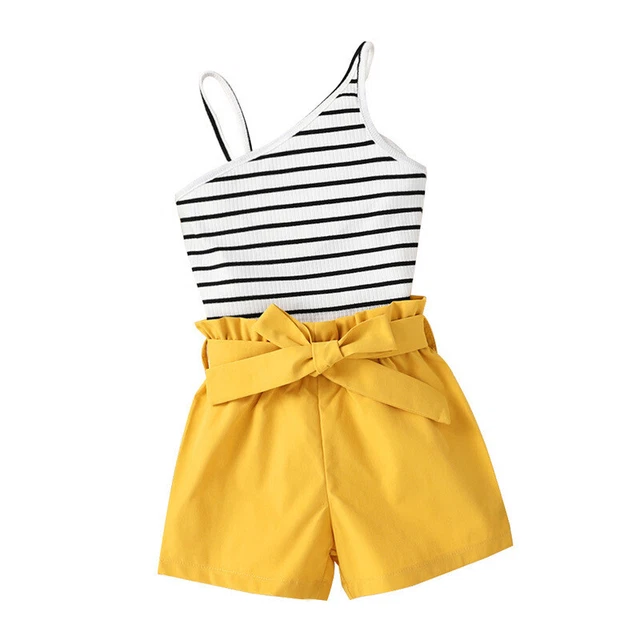 T-shirt top vestiti moda bambine bambine + pantaloncini gonne set abiti