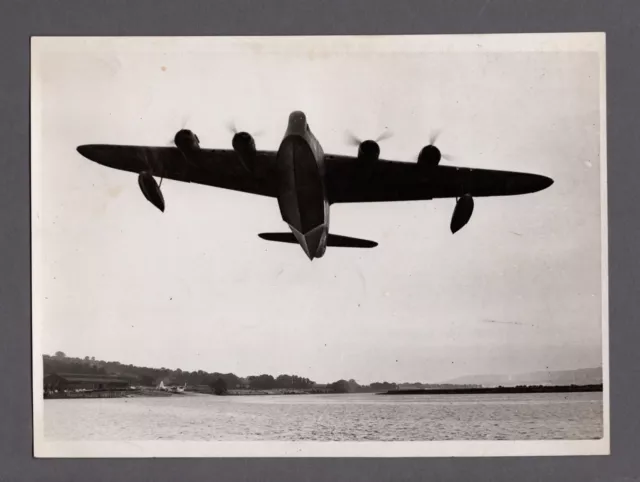 Short Sunderland Flying Boat Raf Large Vintage Original Fox Press Photo