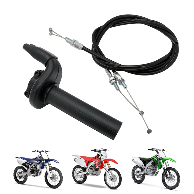 Dirt Bike Throttle Assembly with Throttle Cable Motorcycle Push Pull Throttle...