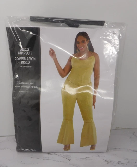 WOMEN'S GOLD COSTUME Jumpsuit 70's Foxxy Cleopatra Groovy Disco Medium  Large $28.34 - PicClick