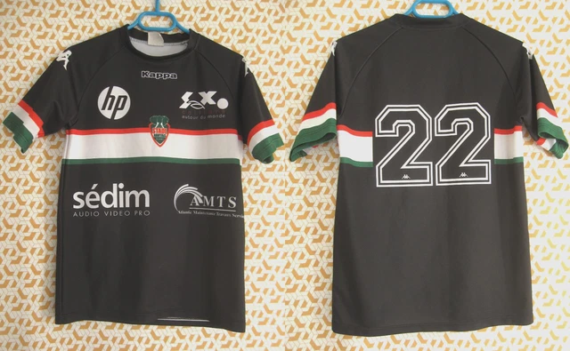 Maillot Rugby Stade Montois - Kappa Noir XL - Entraînement Training - Occasion
