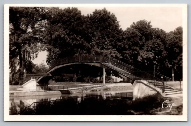 RPPC Châlons-Sur-Marne France La Passerelle The Gateway Bridge Photo Postcard