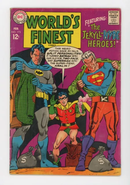 World's Finest Comics 173 Batman brings back Two-Face + reprint 1st Fortress Sol