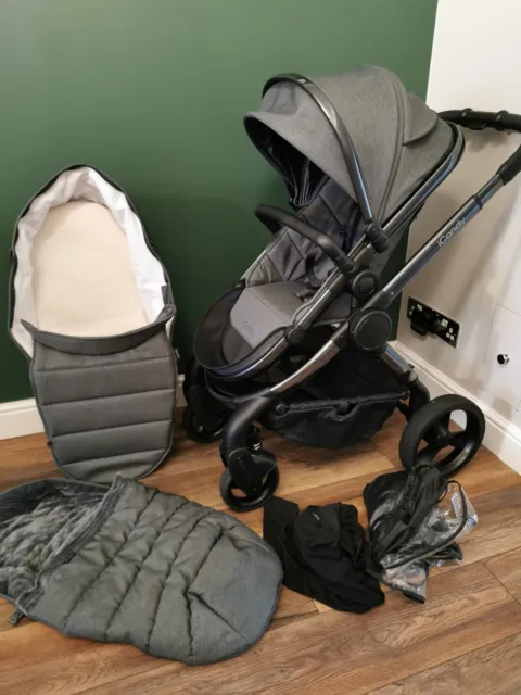 iCandy Peach 6 Grey pram pushchair with extras 2 in 1