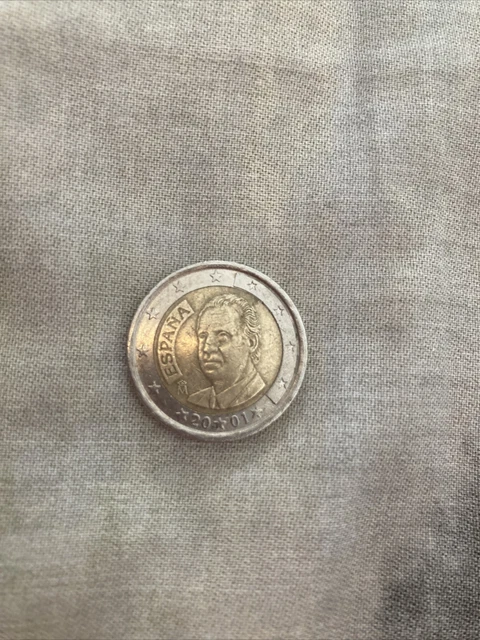 Pièce de 2 euros rare Roi d'espagne 2001