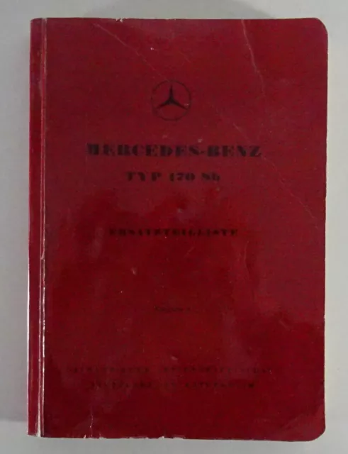 Teilekatalog Ersatzteilkatalog Mercedes Benz 170 Sb W136 Stand 12/1952