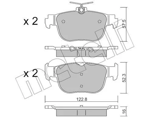 METELLI 22-1281-0 Plaquettes de freins pour VW Golf VIII Schrägheck (CD1)