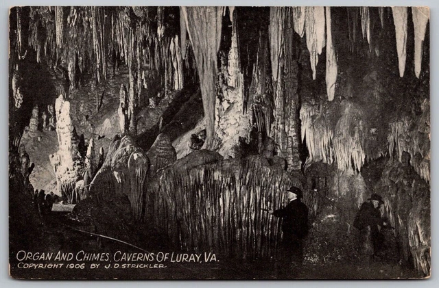 Organ Chimes Caverns Luray VA Virginia Antique Postcard UNP Unused DB