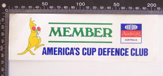 Vintage 1987 Amway Australia Americas Cup Defence Club Member Souvenir Sticker