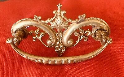 Antique Hardware Brass Ornate French Provincial Victorian Drawer Pull 3"centers