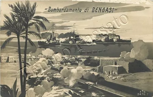 Libia - Bengasi, bombardamento navale