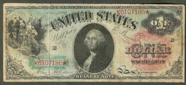 1869 $1 Legal Tender ~ Rainbow Note ~ Fr-18 One-Year Type ~ Rainbow Series Nice