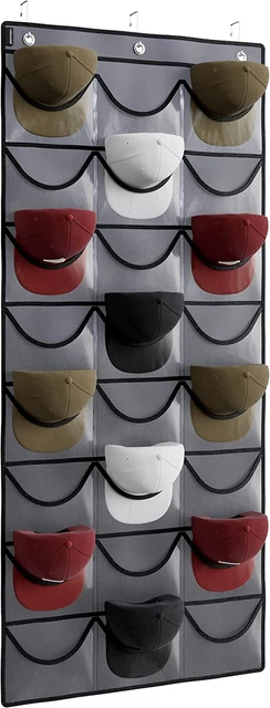Hat Rack, Organizer for Wall or Door, Storage for Baseball Caps, Display Hat Hol