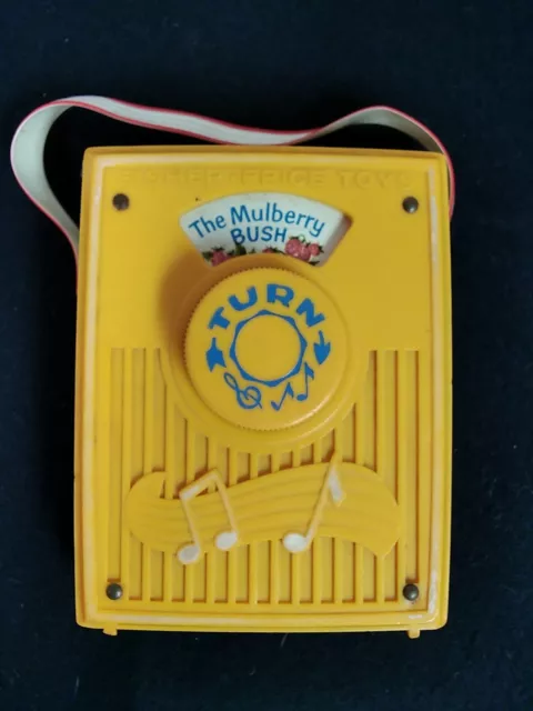 Vintage Fisher Price Music Box Pocket Radio Plays The Mulberry Bush